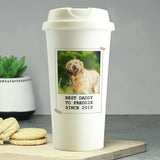 Personalised travel mug 380ml with photo and text - British product