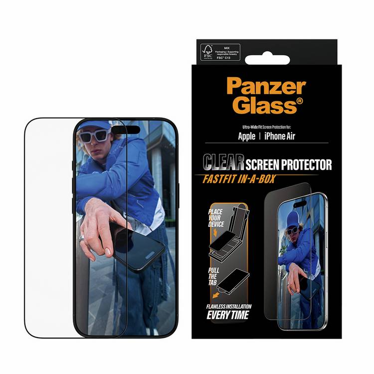 PanzerGlass FastFit screen protector for iPhone Air (British brand)