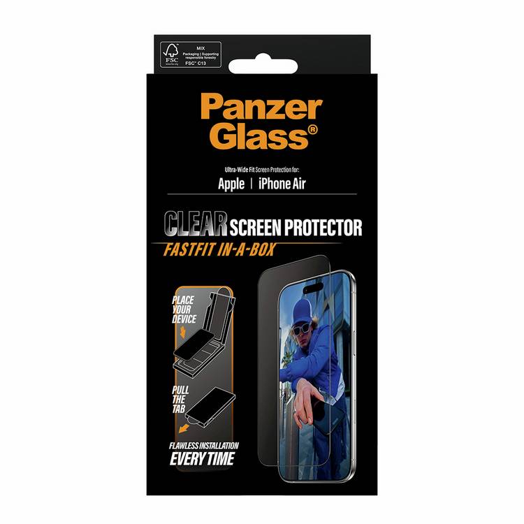 PanzerGlass FastFit screen protector for iPhone Air (British brand)