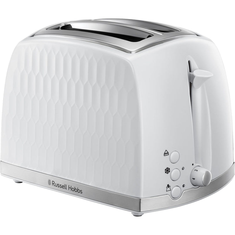 Russell Hobbs 2 slice plastic toaster in white, UK version