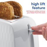 Russell Hobbs 2 slice plastic toaster in white, UK version