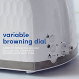 Russell Hobbs 2 slice plastic toaster in white, UK version