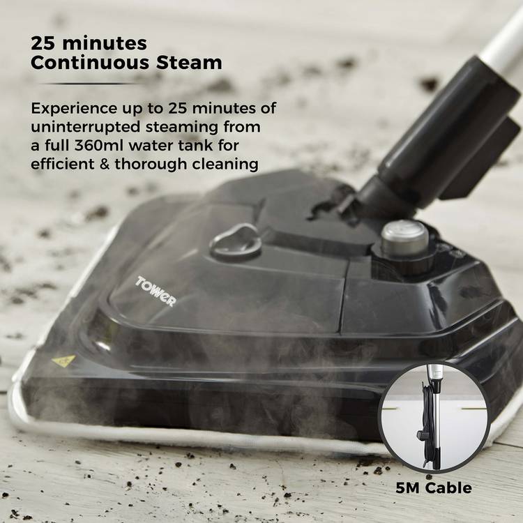 Tower TSM12 12-in-1 corded steam cleaner, UK version