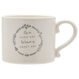 Moments Great Day floral stoneware mug 275ml, imported from the UK