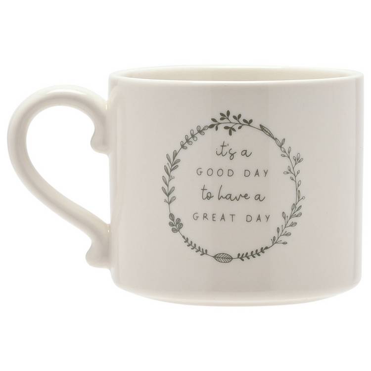 Moments Great Day floral stoneware mug 275ml, imported from the UK