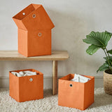 Argos Argos Home Set of 4 Squares Boxes - Orange- Buy online at McGrocer