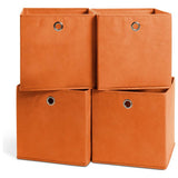 Argos Home orange fabric storage boxes set of 4, imported from the UK