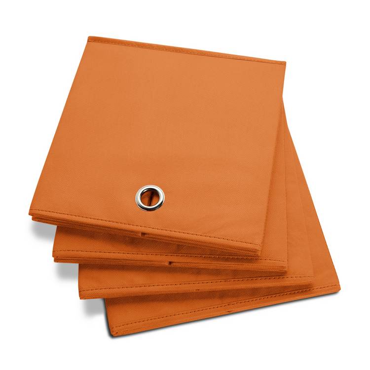 Argos Home orange fabric storage boxes set of 4, imported from the UK