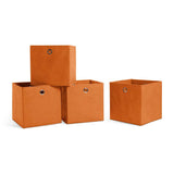 Argos Home orange fabric storage boxes set of 4, imported from the UK