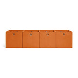 Argos Home orange fabric storage boxes set of 4, imported from the UK