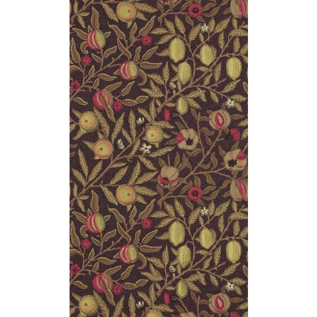 Morris & Co. pomegranate brown floral wallpaper, UK version