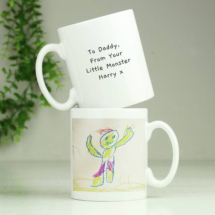 Personalised children's drawing photo mug 312ml (British brand)