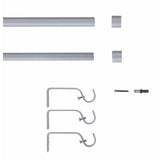 Argos Home silver extendable curtain pole 165-300cm - British product