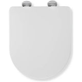 Croydex Eyre D-shaped toilet seat white - British product