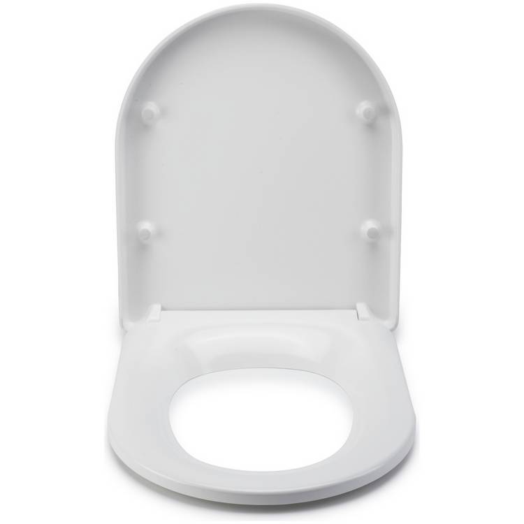 Croydex Eyre D-shaped toilet seat white - British product