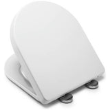 Croydex Eyre D-shaped toilet seat white - British product