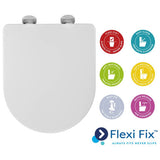 Croydex Eyre D-shaped toilet seat white - British product