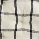 Habitat woven check seat cushions white 40cm - British product