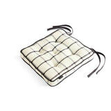 Argos Habitat Woven Check Pack of 2 Seat Cushions - White, 40x40cm- Buy online at McGrocer