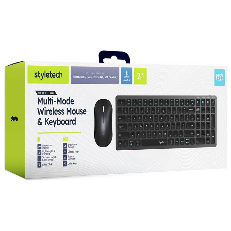 Styletech MK650 wireless mouse and keyboard bundle (British brand)