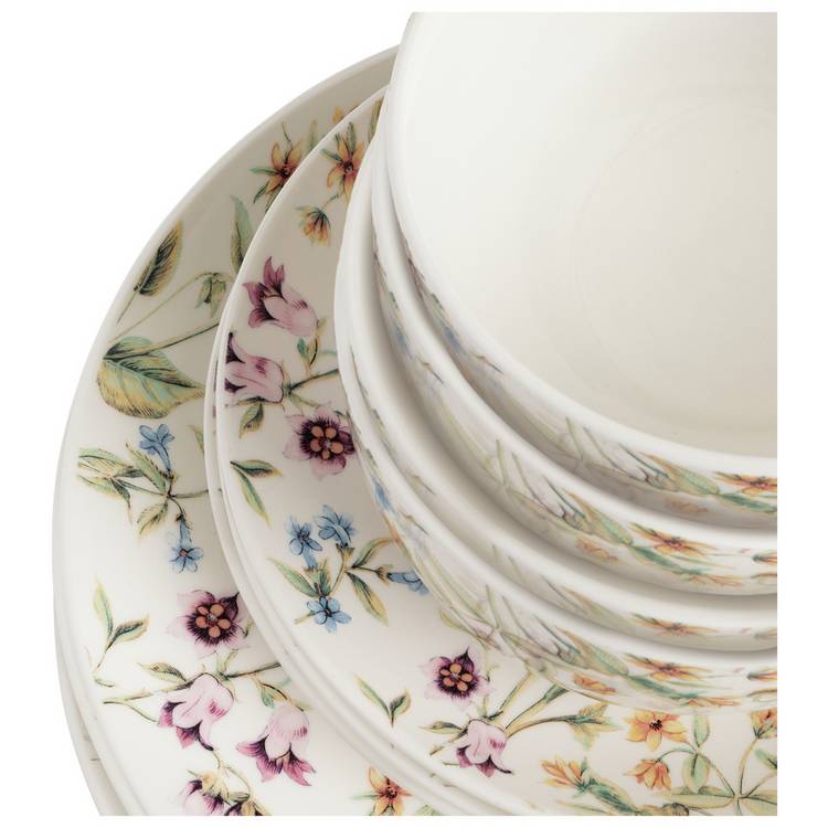 Argos Home bee floral stoneware dinner set 12 piece, UK version