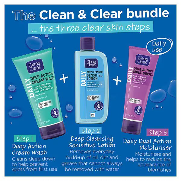 Clean & Clear Deep Action Cleansing Wash 150ml - British product