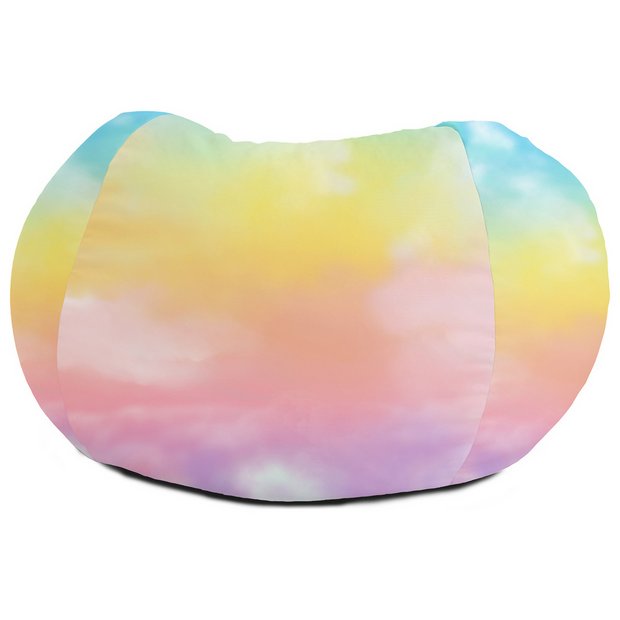 Rucomfy kids medium tie dye bean bag, multicoloured (British brand)