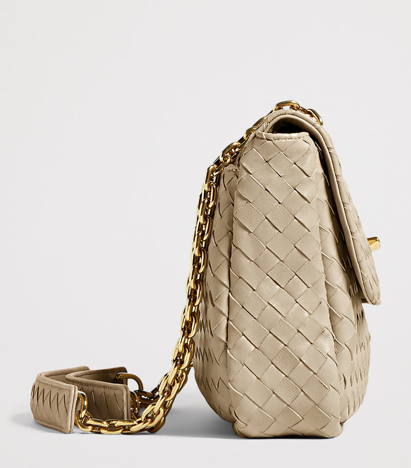 Bottega Veneta Madison shoulder bag lambskin Intrecciato weave, imported from the UK