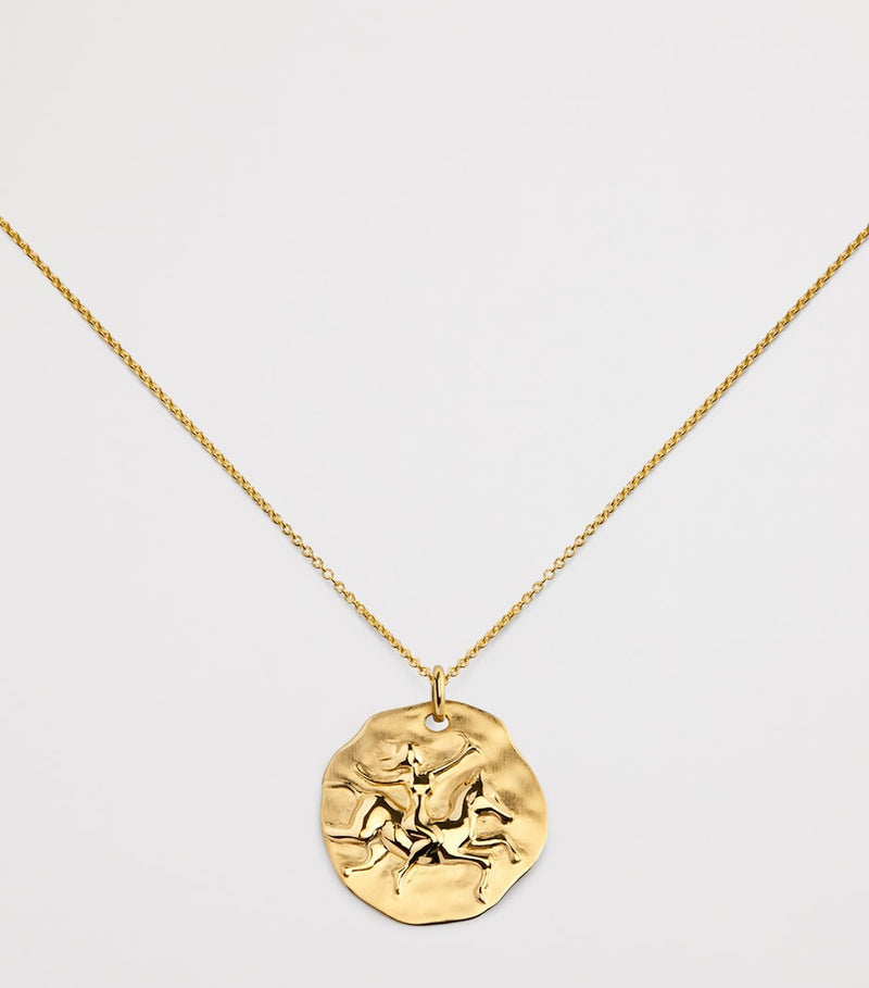 Monica Vinader gold vermeil Sagittarius necklace, UK version