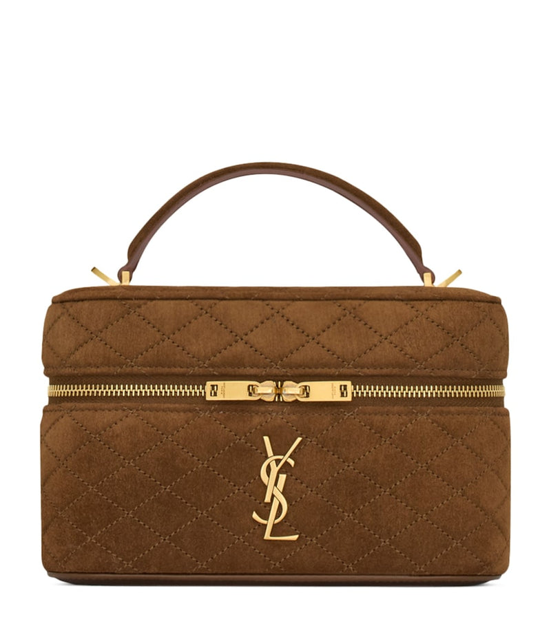 Saint Laurent suede vanity bag, imported from the UK