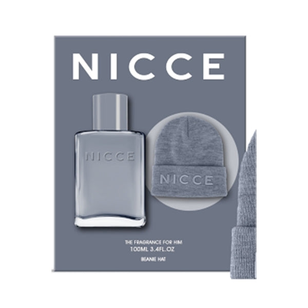 Nicce men's eau de toilette gift set 100ml with beanie hat, imported from the UK