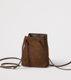 Miu Miu suede logo pouch with adjustable strap, UK version