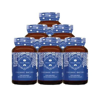 Superdrug True Veda Organic Bacopa Brahmi 20:1 Extract Herbal Supplement 360 Capsules- Buy online at McGrocer