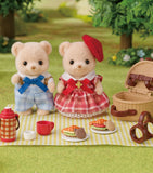 Sylvanian Families Biscuit Bear set with figures and picnic accessories - British product