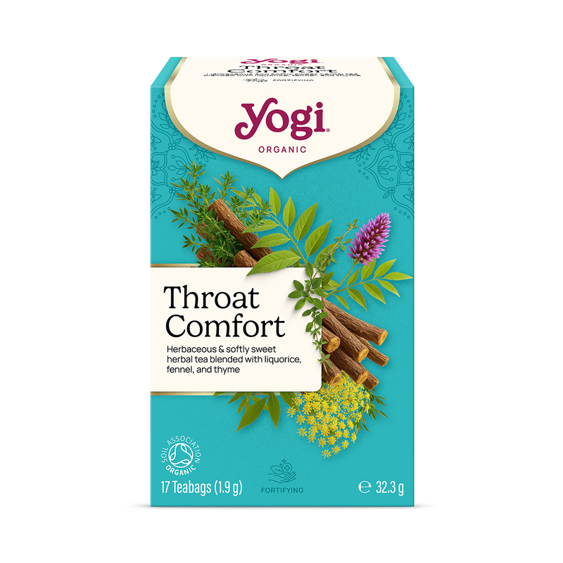 Yogi Tea Throat Comfort Organic Herbal Tea 17 Bags (British brand)