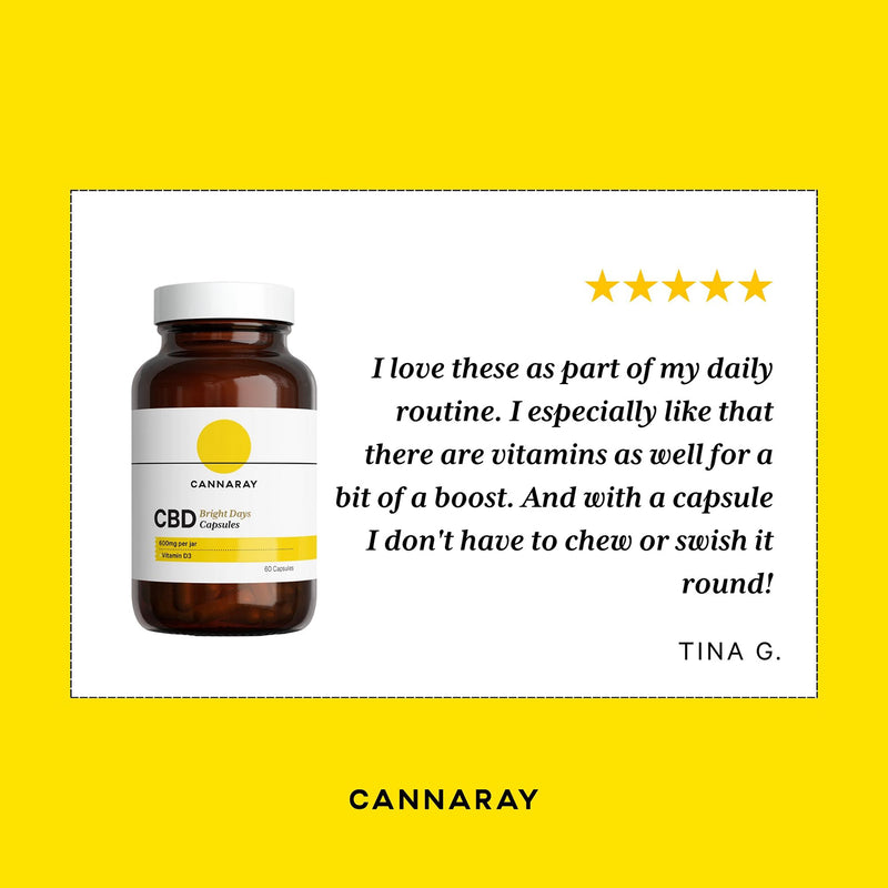Cannaray Bright Days CBD 10mg 60 Capsules