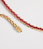 Suzanne Kalan rose gold ruby tennis necklace - British product