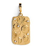 Azlee yellow gold diamond moon phases charm - British product