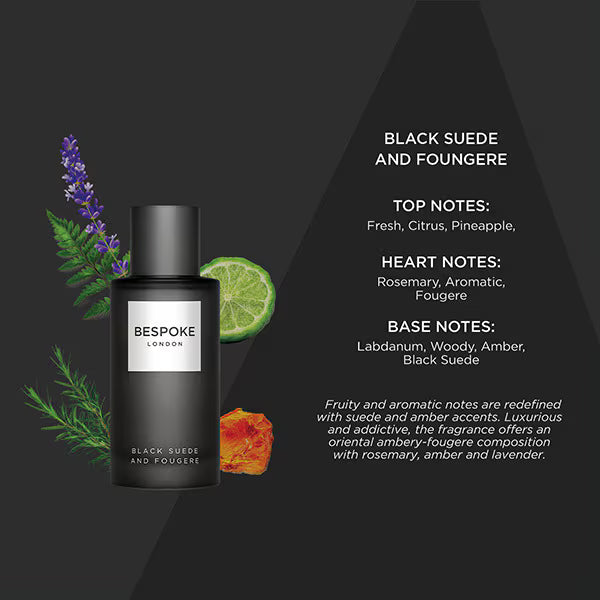 Bespoke Black Suede & Fougere Eau de Parfum 100ml - British product
