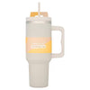 Superdrug taupe stainless steel drinking cup (British brand)