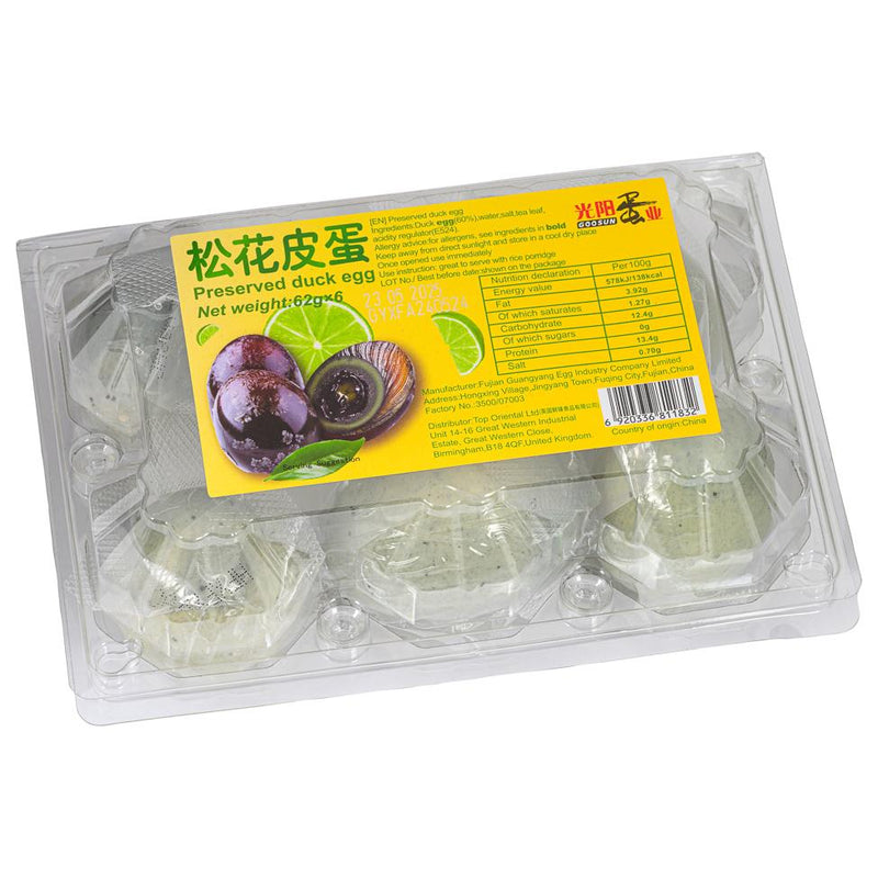 Goosun preserved duck egg century egg, UK version