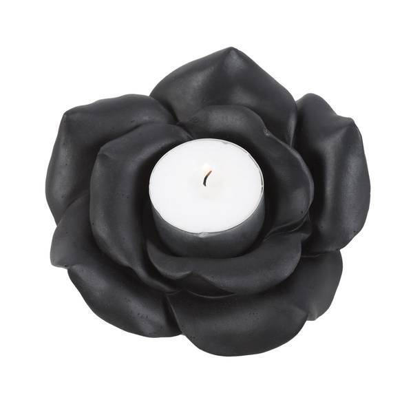 Something Different rose resin tealight holder 11cm, imported from the UK
