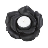 Something Different rose resin tealight holder 11cm, imported from the UK
