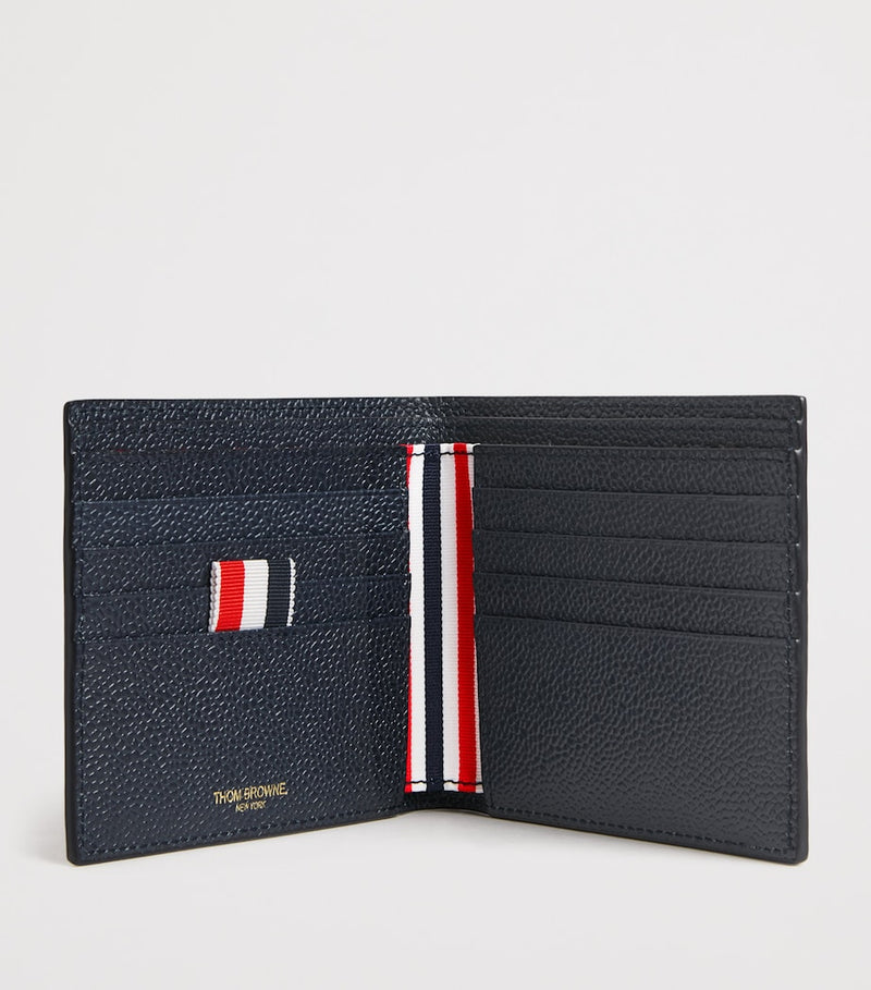 Thom Browne pebble grain leather bifold wallet 10x11cm UK version