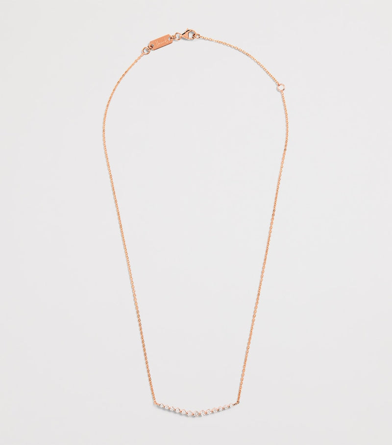 Harrods rose gold graduating diamond pendant necklace 0.50ct, UK version