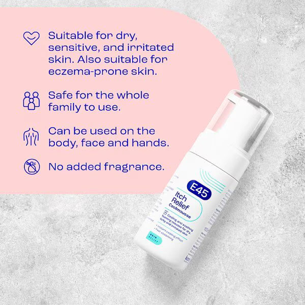 E45 Itch Relief Mousse Coolmousse - British product