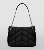 Saint Laurent Loulou Puffer Matelassé shoulder bag in leather, UK version