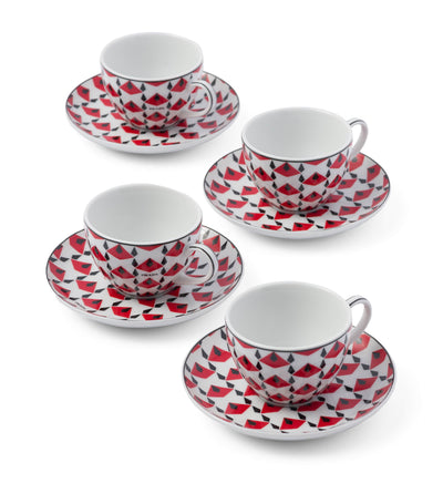 Harrods Prada Vienna Coffee Cup and Saucer Set of 4- Buy online at McGrocer