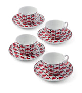Harrods Prada Vienna Coffee Cup and Saucer Set of 4- Buy online at McGrocer