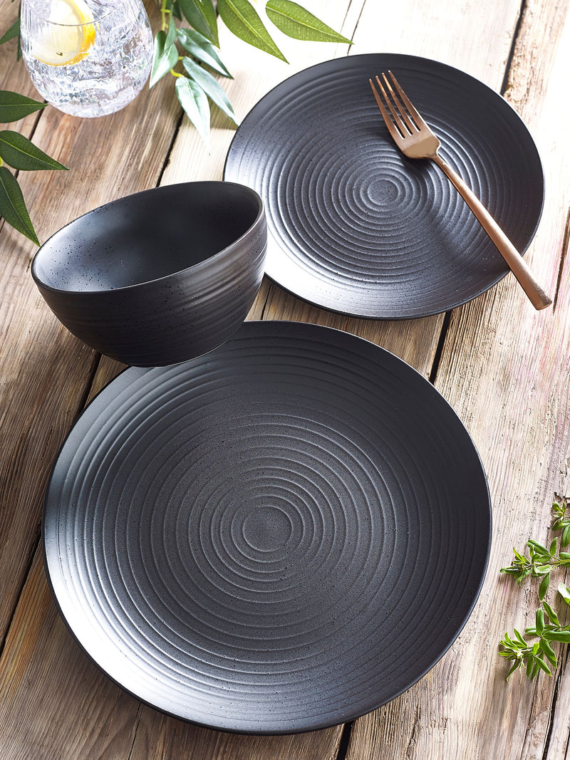 Black Bronx 12 piece dinner set - British product